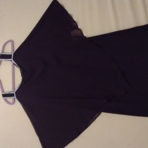 Glamour Night,  Purple Party Dress, rhinestone trim,  Size 16